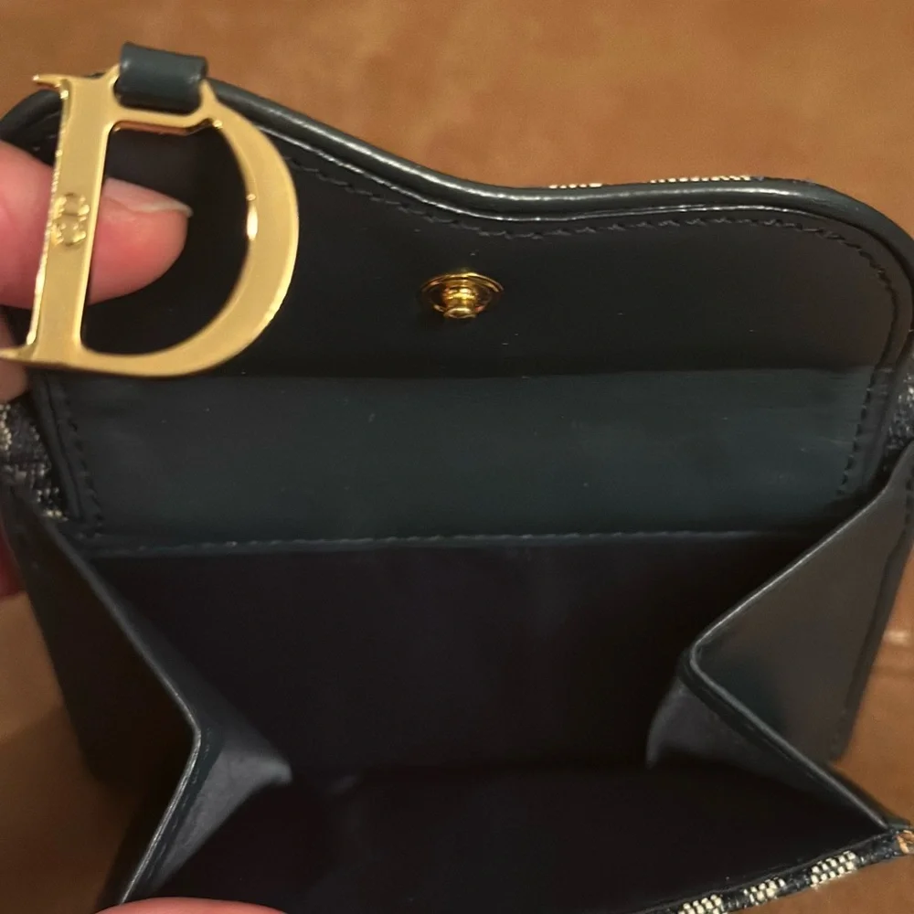 CHRISTIAN DIOR Monogram Compact Saddle Wallet